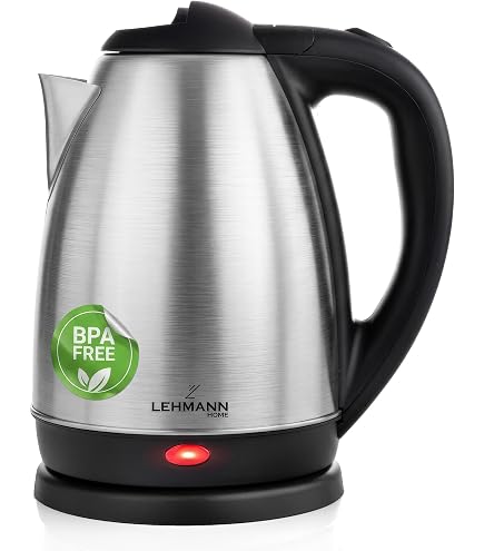 MULIN Elektrischer Wasserkocher aus Edelstahl, 1,7 l, 2200 W Schnellkochen, 360° drehbarer Sockel, automatische Abschaltung, Kalkfilter, BPA-frei, Wasseranzeige, ideal für Tee und Kaffee