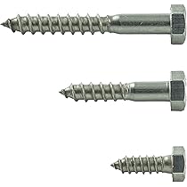 Sechskant Holzschrauben 6x80mm Edelstahl A2 - 50 Stück DIN 571