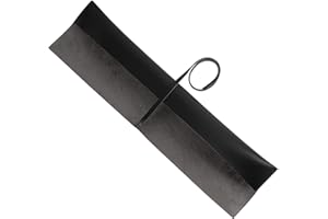 Musiin PU Leather Drumstick Bag Drum Stick Holder for Storage and Carrying, Drum Stick Storage Handbag and Carrying Case, Drum Accessories (Black)