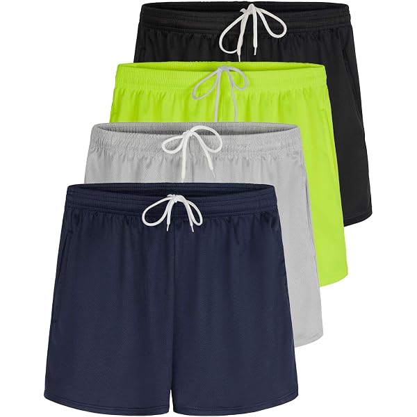 Real Essentials Women's 3-Pack Lounge Shorts - Athletic Sweat Shorts With Pockets, Plus Size Available - View #7