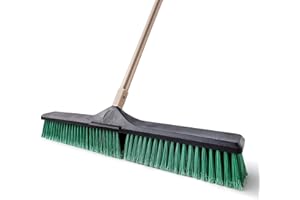 Eyliden Balai de Jardin, Balai d'extérieur Robuste avec tête de Brosse de 60 cm et Manche de 168 cm, Balai pour Le Nettoyage des Grands sols, Jardin Rue Garage Terrasse Cour Maison