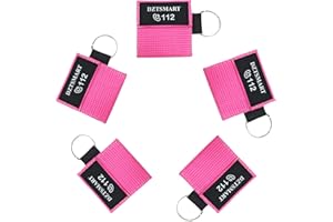 ‎DZTSMART DZTSMART Beatmungsmaske Schlüsselanhänger,5 Stück CPR Maske Schlüsselanhänger mit Karabiner, Beatmungstuch mit Rückschlagventil Atmen Barriere,Taschenmaske für Erste Hilfe oder AED Training (Rosa)