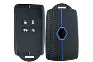 MONOFRESH Cover chiave per auto per Renault Clio Megane Koleos Kadjar Kangoo Twingo Talisman Captur Space Dacia Duster, custodia per carte Renault, silicone TPU 4 pulsanti