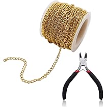 10M Catenina Per Collane Fai Da Te - Acciaio Inox 3x4mm, Argento, Con Rocchetto - Foto 2