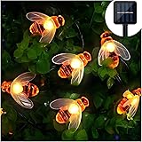 Solar LED Bienen Lichterkette, Mr.Twinklelight® 30 LED Warmweiß Außen Wasserdichte lichterkette Dekorative für Garten, Party,