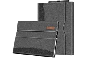 FINTIE Etui kompatybilne z Microsoft Surface Pro 9 (wersja z 2022 r.) 33 cm - pokrowiec do oglądania pod wieloma kątami z kieszenią i uchwytem na rysik, szare