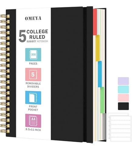 AVERY Zweckform Notizbuch Notizio A5 - Kariert Mit Lineal & Lochung