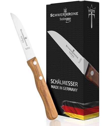 Couteau De Chef Schwertkrone 20cm - Acier Inoxydable 56HRC, Manche Noyer, Fabrication Solingen