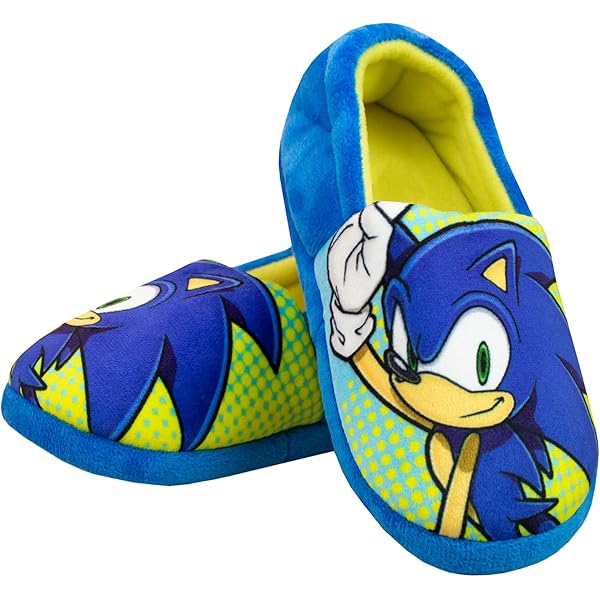 Pantofole Sonic The Hedgehog Per Bambini - Peluche 3D, Morbide, Scivolabili, Taglie EU 27-35 - Foto 12