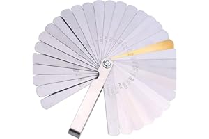 Angelkiss Feeler gauge set, stainless steel metric imperial dual marker measuring tool, silver