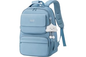 FIORETTO School Bag Girls Teens Backpack Womens with Organized Pockets, Fits 15.6" Laptop, Ideal for School Travel Daily