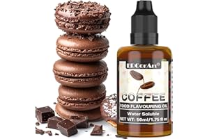 ERCORART Coffee Food Flavouring Oil - Concentrated Candy Flavouring liquid, Natural Coffee Flavouring for Drinks, Baking, Yoghurt, Cooking, Soap Making, Cosmetics -50 ml