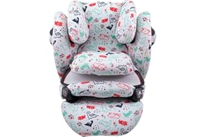 JYOKO Kids Housse pour siège Auto bébé en Coton Compatible avec Cybex Pallas M - S Fix y Pallas B - Fix (Dino Party)