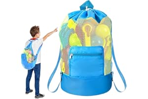 BYTLXM Borsa Porta Giochi Spiaggia, Grande Borsa da Spiaggia in Rete, Borsa a Rete da Spiaggia per Bambini Pieghevole e Riutilizzabile, per Vacanze in famiglia, Viaggi, Nuoto