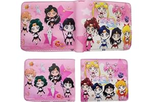 LKNBIF Sailor Moon Portafoglio Bambino Cartone Animato Portafoglio Portafoglio per Bambini Dei Cartoni Animati Portafoglio Anime Pieghevole Portafoglio Regalo per Bambini 11.5 * 9.5cm