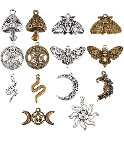 SUNNYCLUE 10Pcs 5 Stili Gabbia Charms Spiral Spring Bead Hollow Gabbie