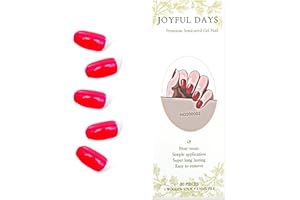JOYFUL DAYS Tiras de Uñas de Gel Semi-Curado, Autoadhesivas Pegatina de Esmalte de Uñas de Gel, Nail Wrap Incluye Lima y Palo