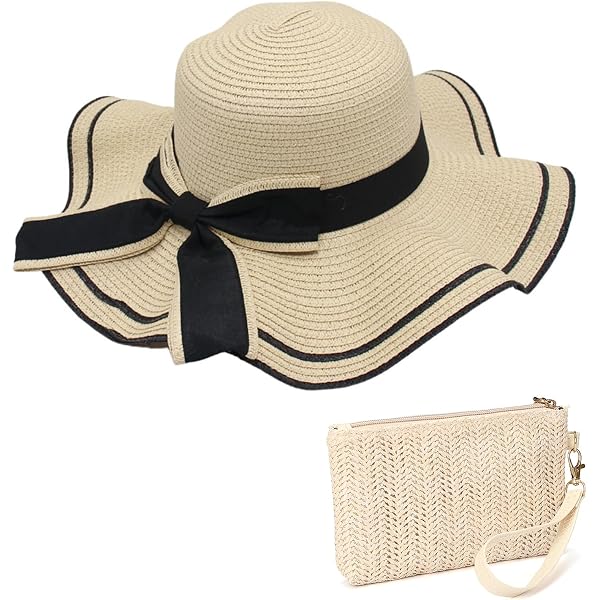 Chapeau De Paille Femme à Large Bord Pliable - Protection UV, Bord Réglable - Style Bohème été, Plage, Voyage - 4