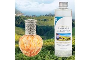 M MAMA MANUELA Pack Ahorro Lámpara Catalítica Drops Orange + Fragancia Aroma Provence Breeze 200ml. Elimina Malos olores e impurezas, perfuma y Limpia.