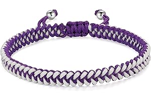 JENDEAR SHINE Bracelet en Corde Tressée Femmes Hommes, Filles Garçons Anniversaire Amitié Couple Cadeaux Bijoux Faits à la Main Corde Noire Corde Rouge