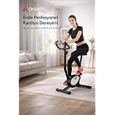 Dikey Kondisyon Bisikleti LCD Ekranlı Ayarlanabilir Diren&ccedil;li Ev Tipi Kardiyo Bisikleti