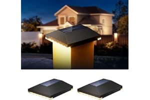 ‎JACKYLED JACKYLED Solar Pfostenkappe 7x7 8x8 9x9 10x10, Solar Pfostenkappen IP54 Wasserdichte für Zaunpfosten für Hölzerne Pfosten Plattform, Garten (2 Stück)