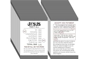 Noveread 200 Pcs Jesus Paid It All Mini Prayer Cards Motivational Bible Verse Cards Gospel Tracts Bulk Religious Inspirational Scripture Cards for Christian Gifts Women Men (YUO-Noveread-0153)