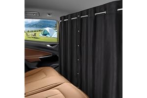 XCBYT Cortina Divisoria Coche Desmontable, Protección Privacidad y Oscurecimiento Total Cortinas Divisorias Furgoneta, Ideal Furgoneta Camper, Autocaravana, Todos los Vehículos 160 x 106 cm