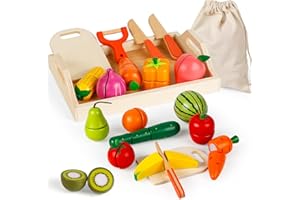 Zabawka do krojenia owoców, Blumacht drewniane zabawki kuchenne dla dzieci, symulacja owoców i warzyw, zabawki, przybory kuchenne, edukacyjne i zabawki, do odbioru prezentów dla chłopców, dziewcząt