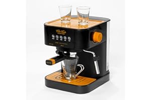 ECO-DE ECODE Cafetière Espresso Forte Touch, 20 Bars, Écran Tactile, Structure en Acier Inoxydable, Embout en Mousse Capuccinatore, 1,6 Litre, Express, 1050 Watts