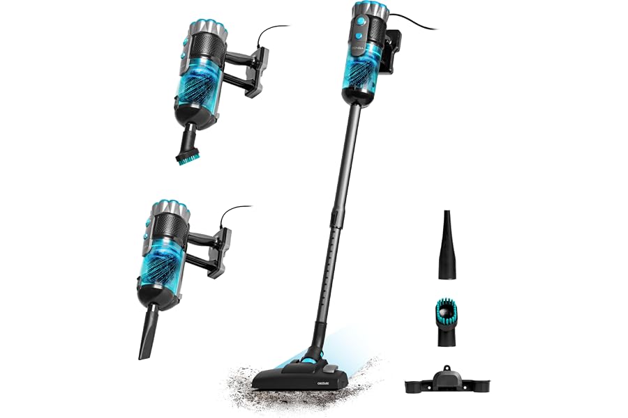 Cecotec Aspiradora Escoba con Cable sin Bolsa Conga Popstar 600 X-Treme | 600W, Tecnología Ciclónica, Succión 18kPa, Dep