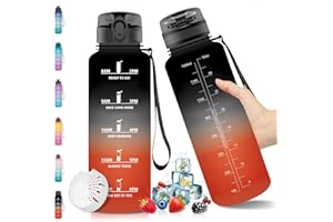 Vikaster Trinkflasche Sport, 500ml / 1L / 1,5L BPA-frei Tritan Auslaufsicher Kunststoff Wasserflasche, Kohlensäure Geeignet, Sportflasche für Fahrrad, Kinder, Schule, Fitness, Yoga