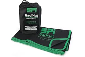 SPI RadMat - Ultimate Plumbers Work Mat/Dust Sheet – Water Resistant 600D PU Coated Material Topside and PVC Fully Waterproof Underside - with Pipe Slots – Durable, Protective Cover – 1500mm x 800mm