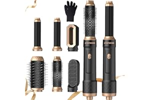 ‎ATOPSKINS Haartrockner Hair Styler set 6 in 1 mit Föhn, Luftstrom Rundbürsten Föhnbürste, Auto Lockenstab, Glättbürste, ohne thermische Schäden,All in One Airstyler, für Haar Volumen,Trocknen,Glätten,Curling