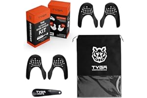 TYGA STORE | 2 paires de chaussures pli protecteur, corne, sac de transport, Kit de protection boîte à orteils, prévenir les chaussures de sport pli protecteur pour homme et femme (35-46, Noir)