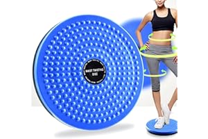 GANQUER Waist Twist Disc, Balance Board with Non-Slip Safety Platform, Aerobic Exercise Disc Exerciser Rotating Board Self Fitness Trainer Fitness Waist Exercise Equipment(Blue)