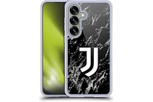 Head Case Designs Licenza Ufficiale Juventus Football Club Nero Marmoreo Custodia in Gel [Protezione di Grado Militare] Compatibile con Samsung Galaxy S25 E Compatibile con MagSafe