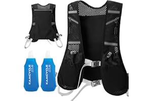 Kamcycle Hydration Vest Backpack Running Hydration Pack Marathon Runner Rucksack Cycling for Men,running vest phone holder with 2pcs 500ml Soft Flask