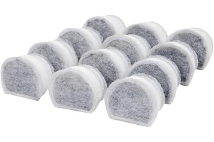 PetSafe Drinkwell Cat Water Fountain Filter Replacement - Carbon Replacement Filters, Pet Fountain Filters for Ceramic Water Fountains (12-Pack)