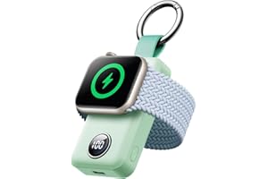 JOYROOM Cargador Apple Watch, 2000 mAh Cargador Inalámbrico Portátil para Apple Watch Series 10/9/8/7/6/5/SE/4/3/2/UItra 2/Ultra, Cargador Magnético(Verde Menta)
