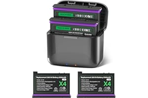 Adicop Insta 360 X4 Batería y Cargador para Insta 360 One X4, 2PCS 2500mAh Batería Accesorios con Cargador Compatible con Insta 360X4 Cámara