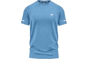 TORO ACTIVA Mens Short Sleeve T-Shirts Workout Athletic Fit Moisture Wicking Fast Drying Reflective Logo Sports T-Shirts Tops