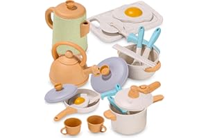 JOFLVA Akcesoria kuchenne, 69 szt., zestaw kuchenny, dla dzieci, zabawki kuchenne