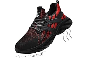 YEKOYIOO Buty Ochronne Męskie Damskie Lekkie Buty Robocze ze Stalowymi Noskami Safety Shoes Work Steel Toe Shoes Wygodne Antypoślizgowe Buty Sportowe