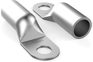 AUPROTEC Lot de 2 cosses de câble tubulaires 35 mm² - Diamètre du trou M10 - Connecteur de câble SC non isolé en cuivre étamé