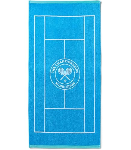 Wimbledon Championship 2021 Towel, Color- Turquoise/Ochre : Amazon