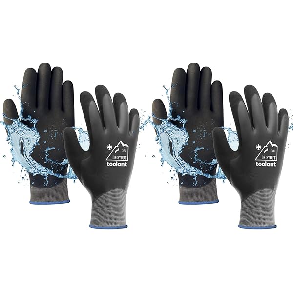 Guanti Lavoro DS Safety L6201: Impermeabili E Antiscivolo Con Doppio Rivestimento In Lattice (Taglia XL - 1 Paio)