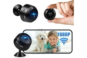 KIMTAR Mini Überwachungskamera, Full HD Mini Kamera WiFi Kleine Kamera, Live Übertragung Handy App Kompakt Bewegungsmelder für Startseite Büro Sicherheit