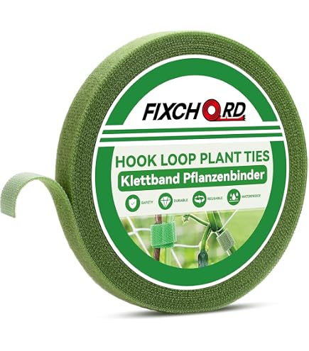 Attaches Plantes Magrimaxio - Ruban Velcro 40m X 10mm - Réutilisable - Nylon Vert - Pour Plantes Grimpantes