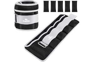 Fragraim Pesi per Caviglie Regolabili, Polsiere Pesi 1-1,5/2/3/4/5/6/8/10 kg Coppia con Coppia con Peso Rimovibile per Jogging, Ginnastica, Aerobica, Terapia Fisica, Allenamento di Resistenza